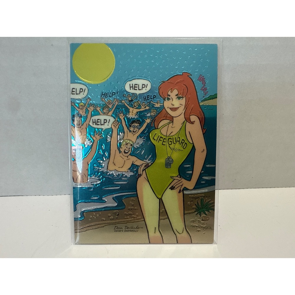 1996 Archie Krome Productions Cheryl Blossom Cute Card Lifeguard Dan DeCarlo Art